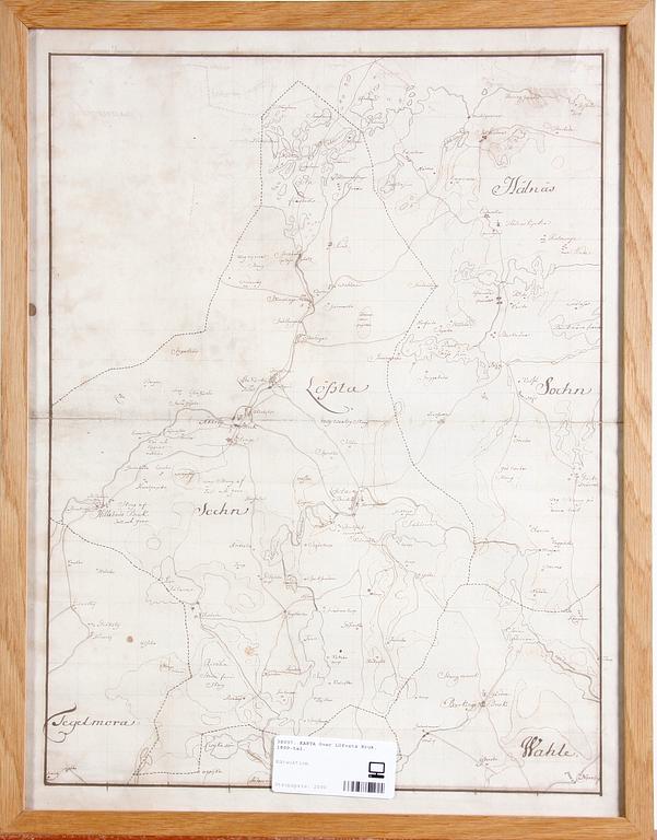 KARTA över Löfvsta Bruk. 1800-tal.