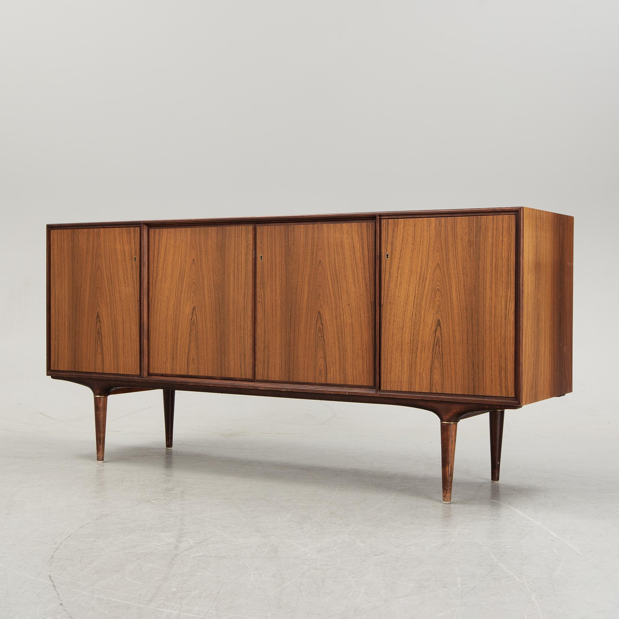 A 'Cortina' rosewood sideboard by Svante Skogh, Seffle Möbelfabrik, designed in 1956.