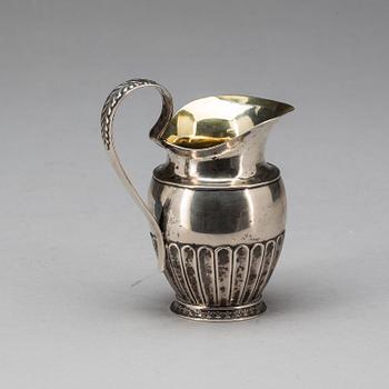 GRÄDDKANNA, silver, Gustaf Möllenborg, Stockholm, 1832, vikt ca 140g.