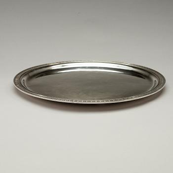 An Atelier Borgila sterling tray, Stockholm 1944.