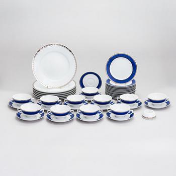 Sigvard Bernadotte, servis, 30 delar, "Marianne Royal Blue", Christineholm/Fyrklövern.