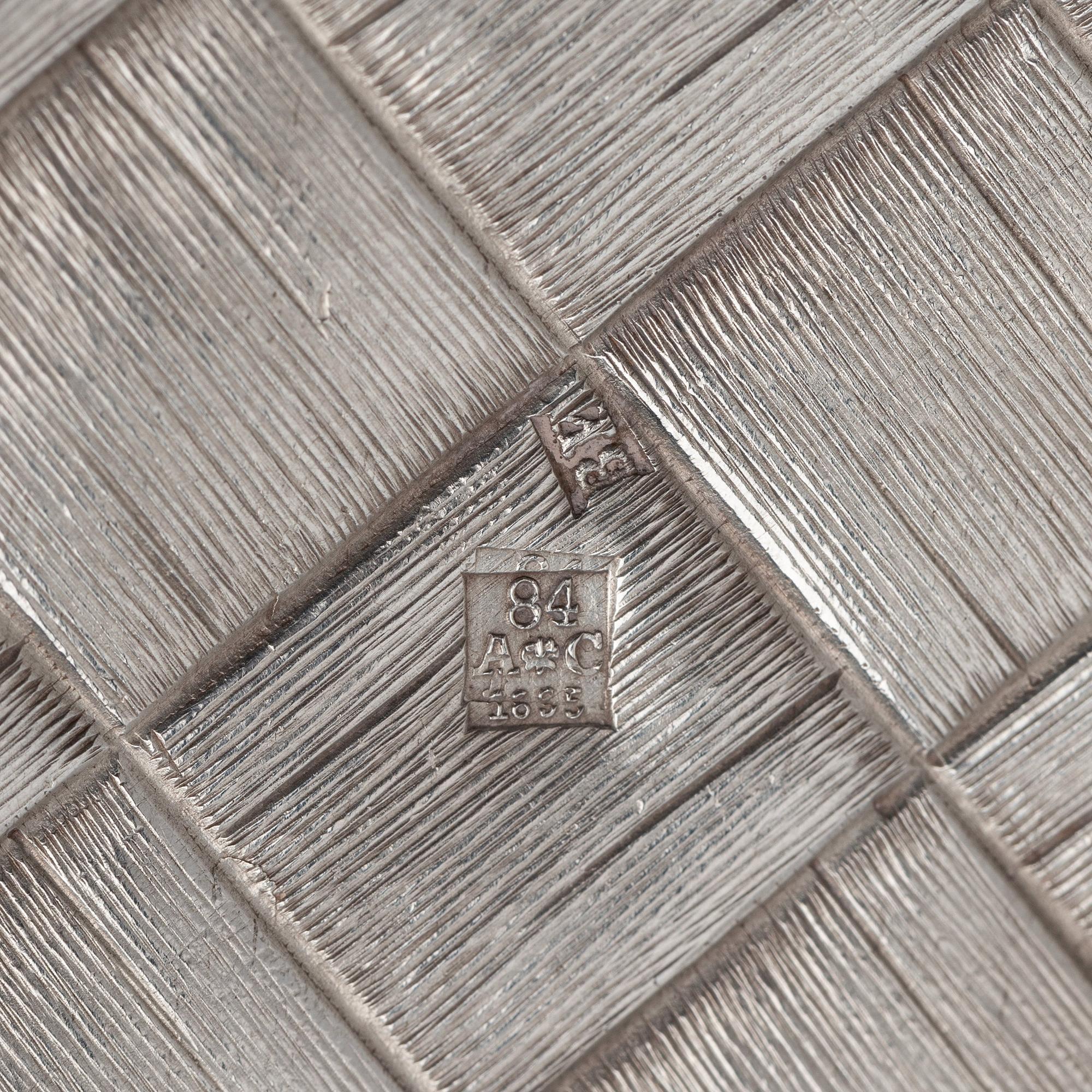 Teservis, trompe l'oeil, 8 delar, silver, av Vasiliy Ivanov, S:t Petersburg 1895.