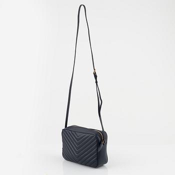 Yves Saint Laurent, a quilted navy leather 'Lou Camera Bag'.