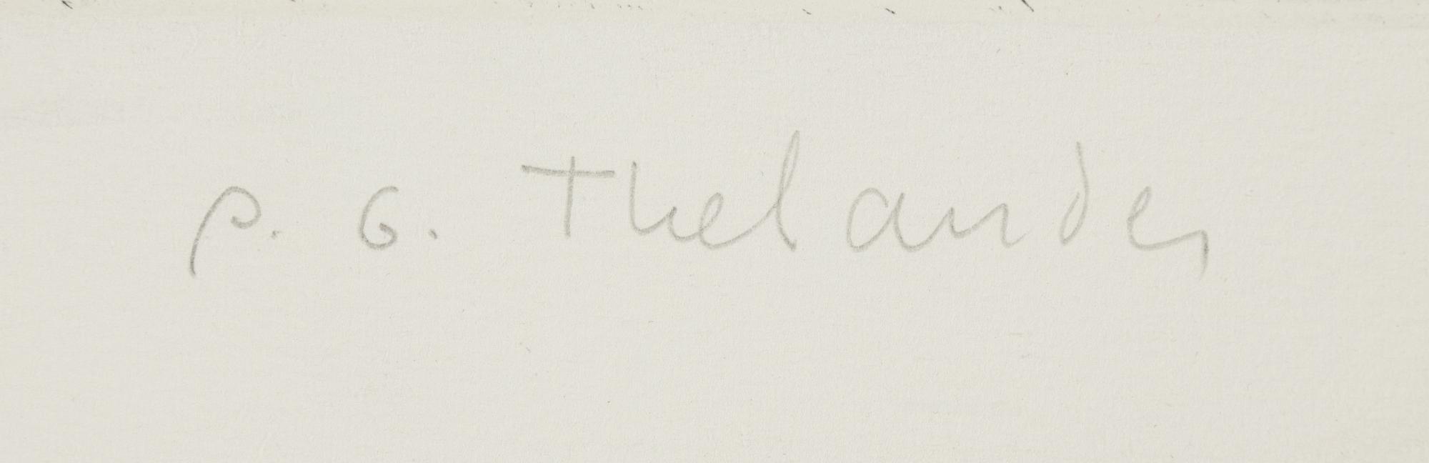 PG Thelander, färgetsning, 1983, signerad 38/90.