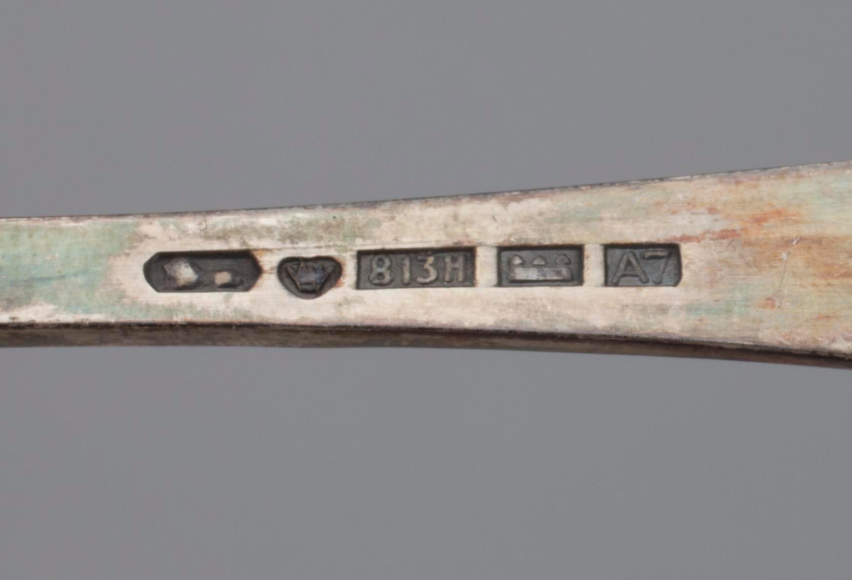 BESTICK, 11 st, silver, finska stämplar. Vikt. tot. 222 g.