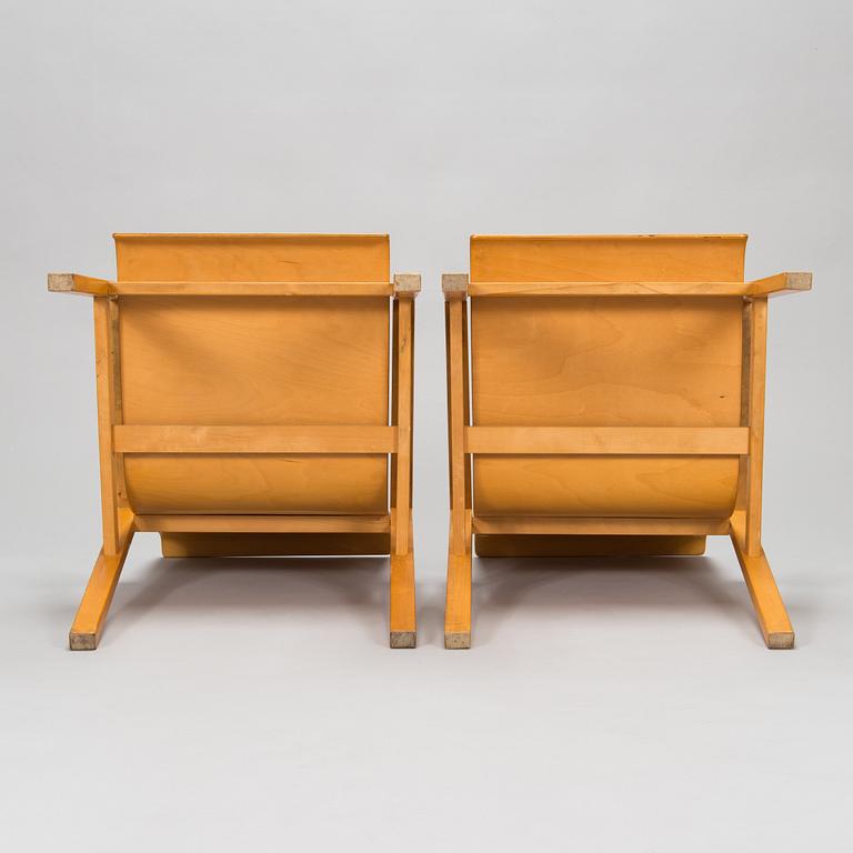 Alvar Aalto, a pair of 1940/1950's '51' armchairs for O.Y. Huonekalu- ja Rakennustyötehdas A.B.