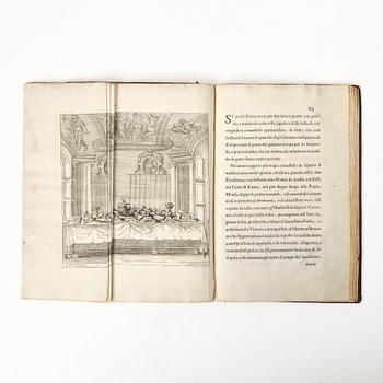 Festival book with plates from Earl Castlemaine’s embassy to the Pope, 1687.