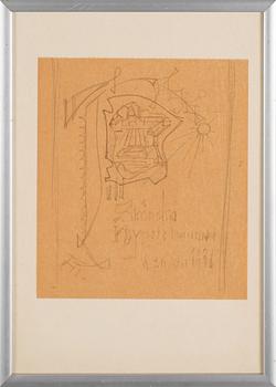 GÖSTA ADRIAN-NILSSON, 2 st, teckningar, osignerade.