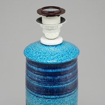 A chamotte stoneware table lamp by Inger Persson for Rörstrand Atelje, third quarter of the 20th century.