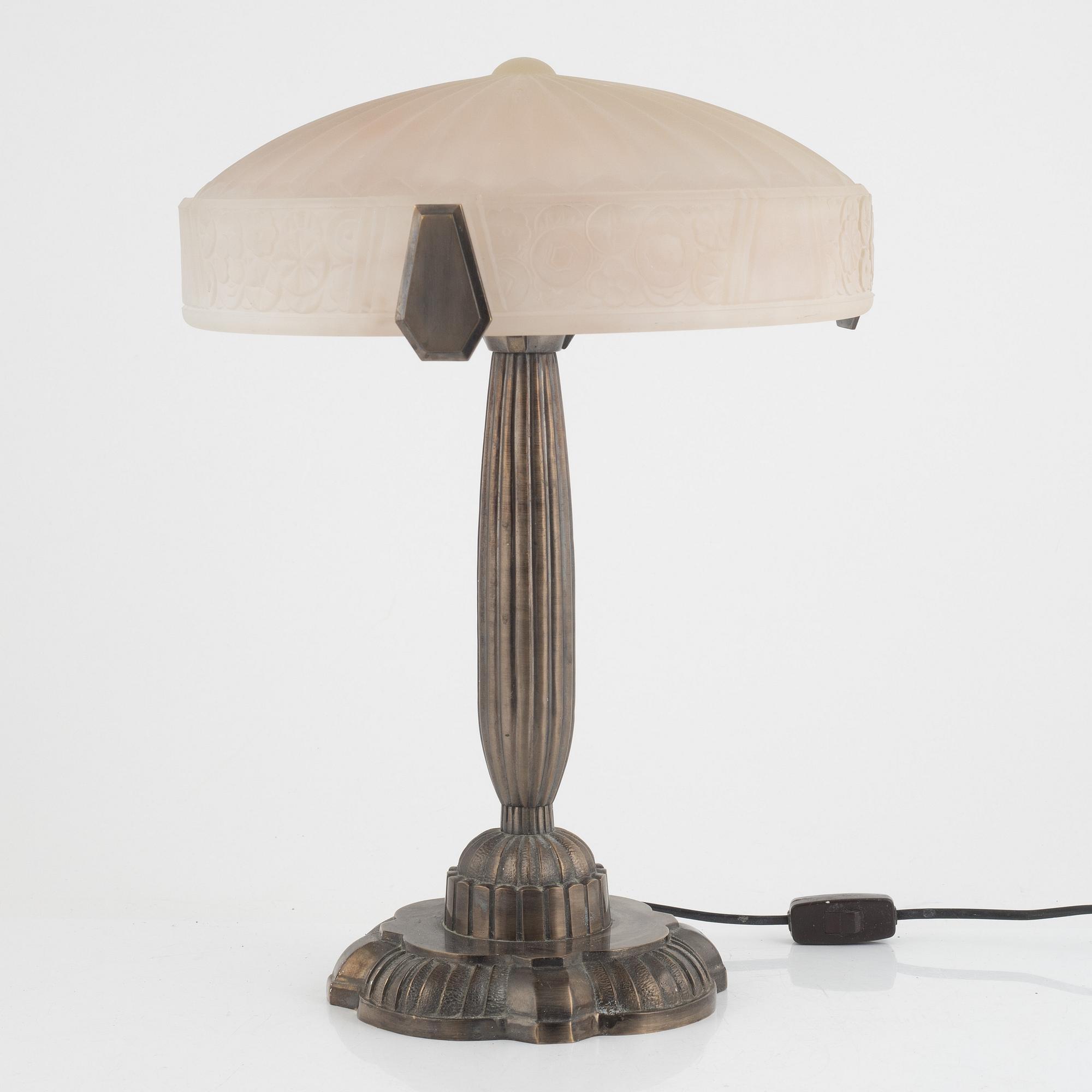 A Pair of Art Déco-Style Table Lamps, mid 20th Century.
