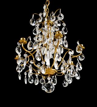 LJUSKRONA, barockstil, 1900-talets mitt, höjd 65 cm.