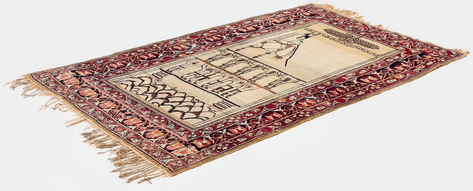 Matta, antik Kirman Laver, Södra Persien, ca 205 x 116 cm.