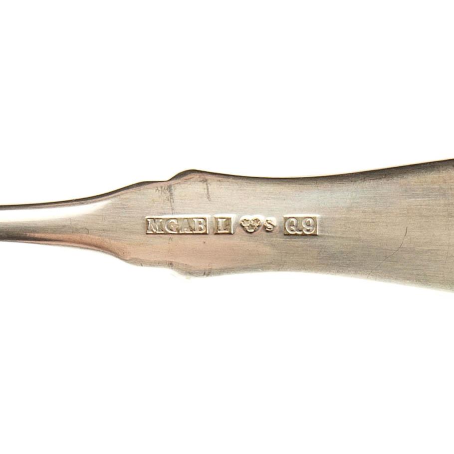 Eric Löfman, cutlery service, 123 dlr, silver, model "Uppsala", MGAB Lidköping 1960s.