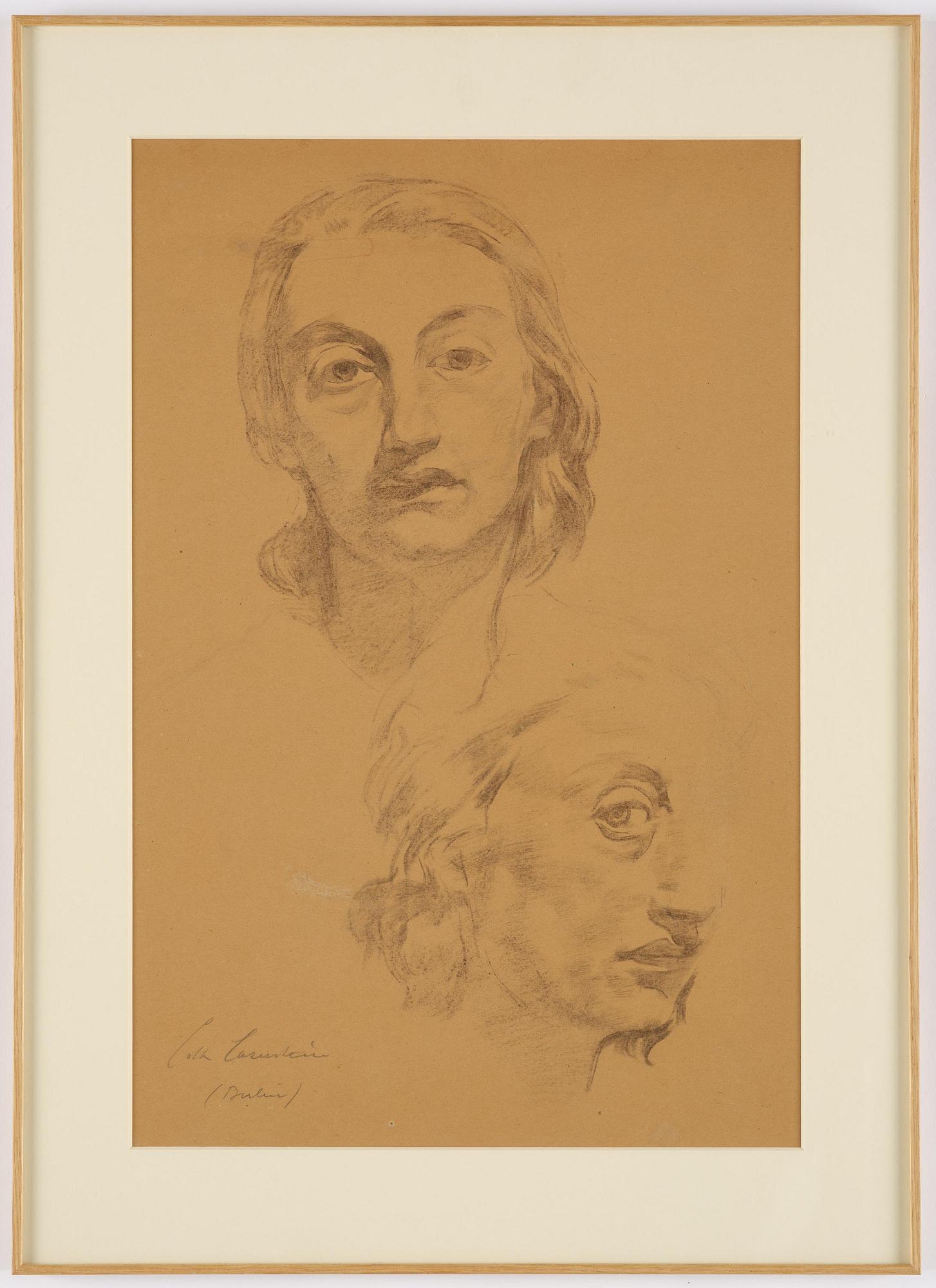 Lotte Laserstein, Two self-portrait studies.