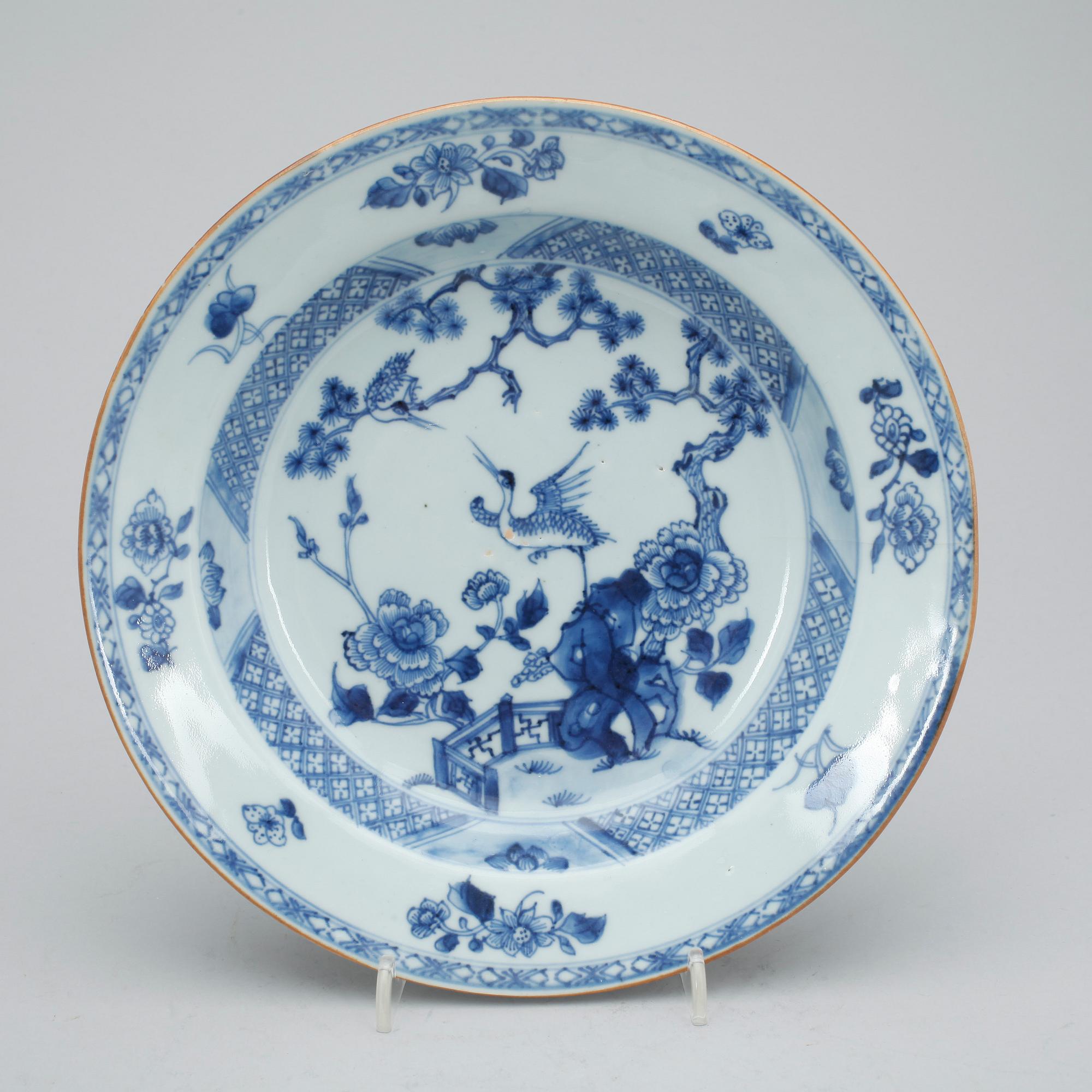 TALLRIKAR, 4 st, porslin, Kina, Qianlong (1736-35).