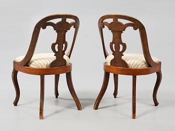 STOLAR, ett par, s.k Göteborgsstolar, sent 1800-tal.