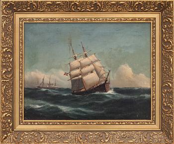 OKÄND KONSTNÄR, oljemålning på duk, trol Danmark 1800-tal.