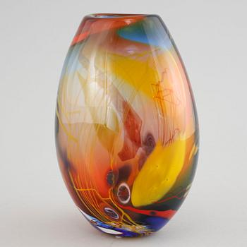 BERIT JOHANSSON, vase, glass, Sjöhyttan, signed and dated 2003.