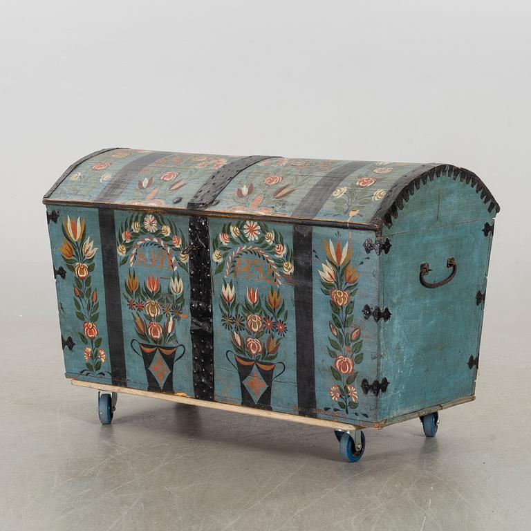 A SWEDISH 19TH CENTURY CHEST, dated 1832.