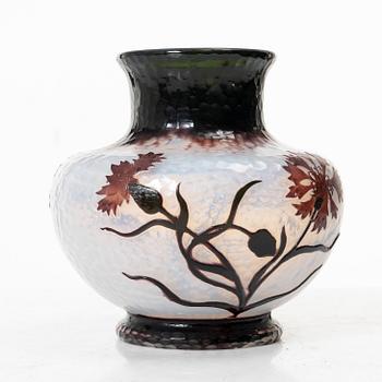 Daum Frères, an Art Nouveau vase, Nancy, France, early 20th Century.