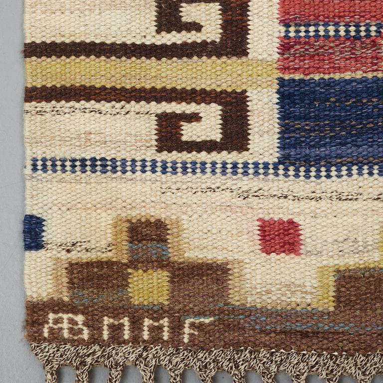 Märta Måås-Fjetterström, a carpet, "Blå heden", flat weave, ca 424-426 x 200,5-203 cm, signed AB MMF.