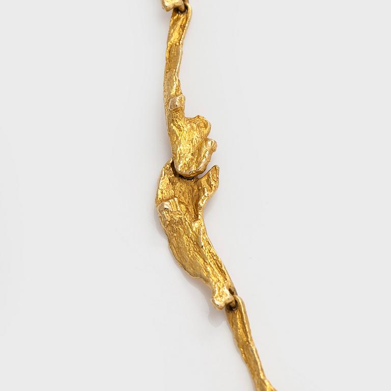 Björn Weckström, Collier, "Mariehand", 18K guld, Lapponia 1991.