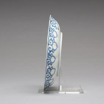 A set of four blue and white dishes, Qing dynasty, Kangxi (1662-1722).