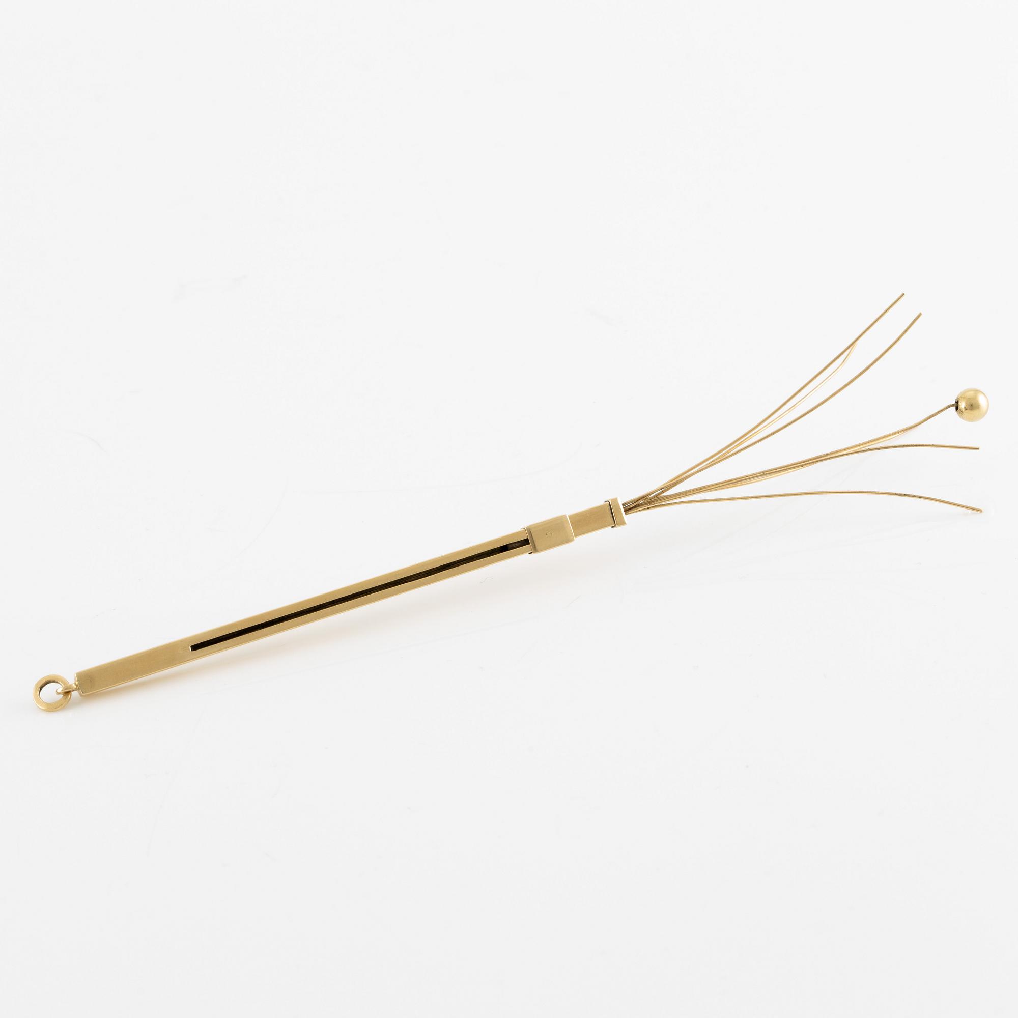 Champagne whisk, 18K gold.