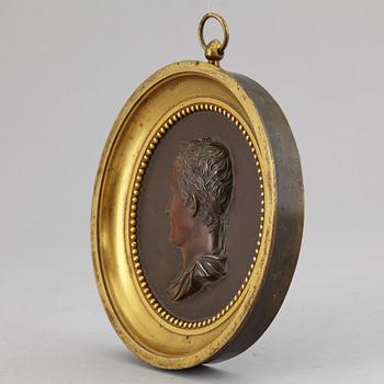 MEDALLION, bronze, 19th century.