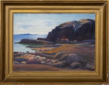 JOHANNES GEBHARD, olja på kartong, signerad.