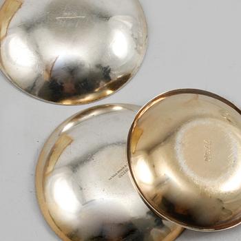 PARTI SILVER, 16 delar, bl a Norge och Danmark, 1900-tal, vikt exklusive glas 224 gram.