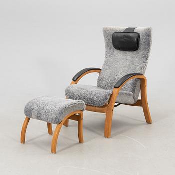 Jahn Aamodt fåtölj med fotpall "Easy" för Conform 2000-tal.