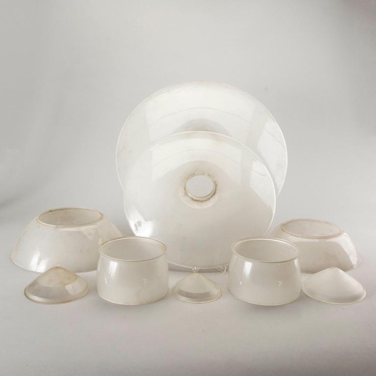POUL HENNINGSEN, original parts to PH-lamp 1920's. 11 pieces.