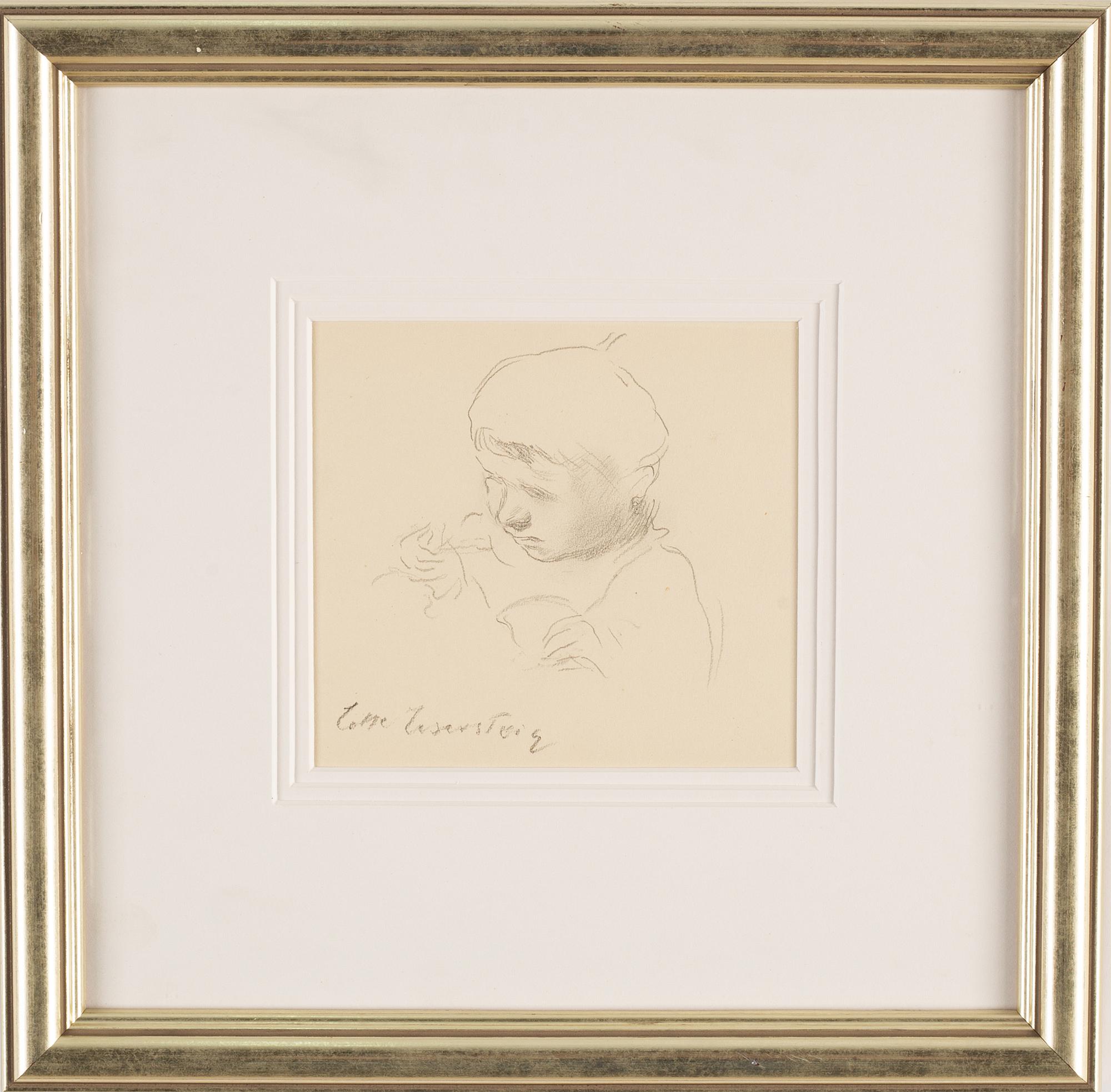 Lotte Laserstein, drawing, signed.