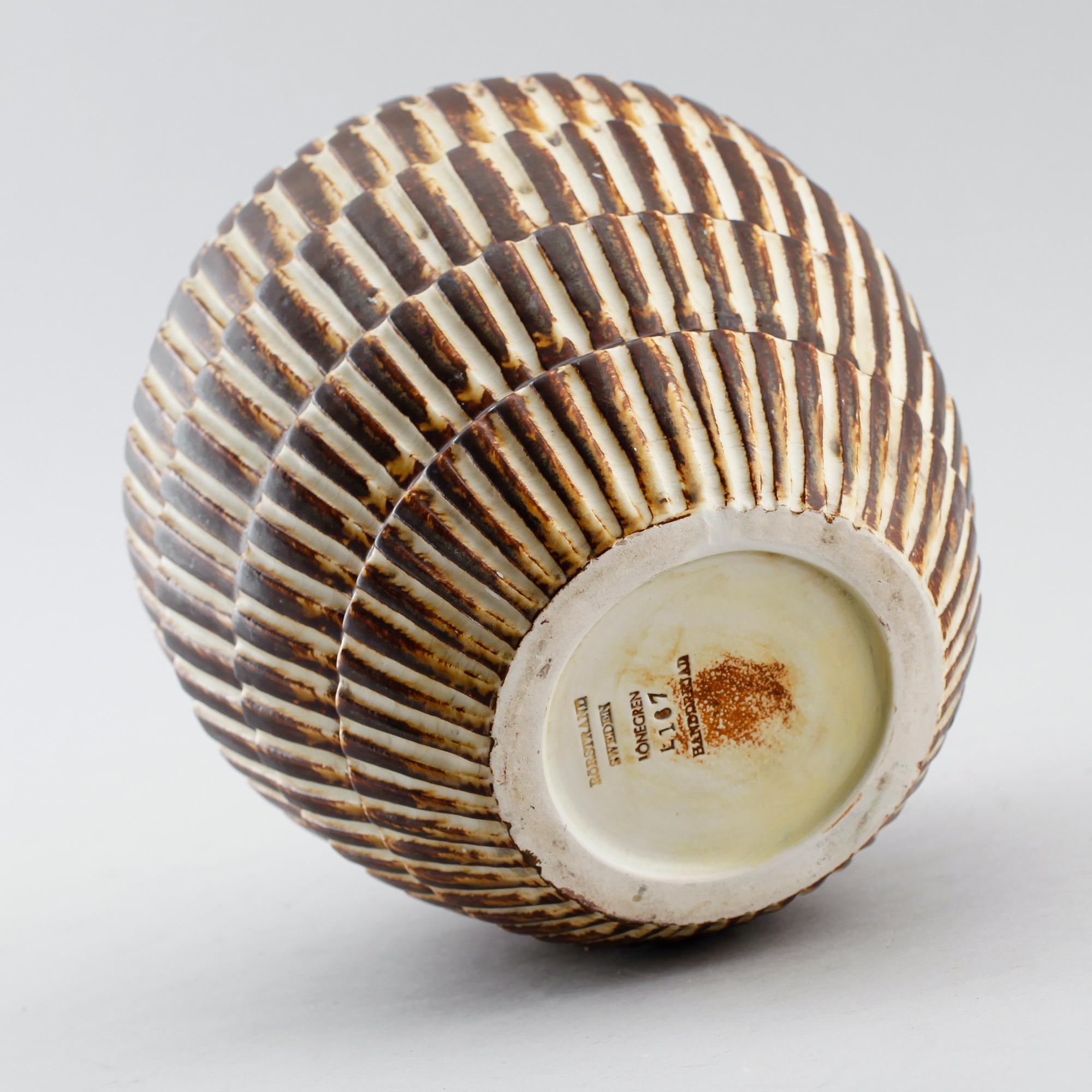 VAS, stengods, "Florens", Gertrud Lönegren, Rörstrand, stämpelsignerad.