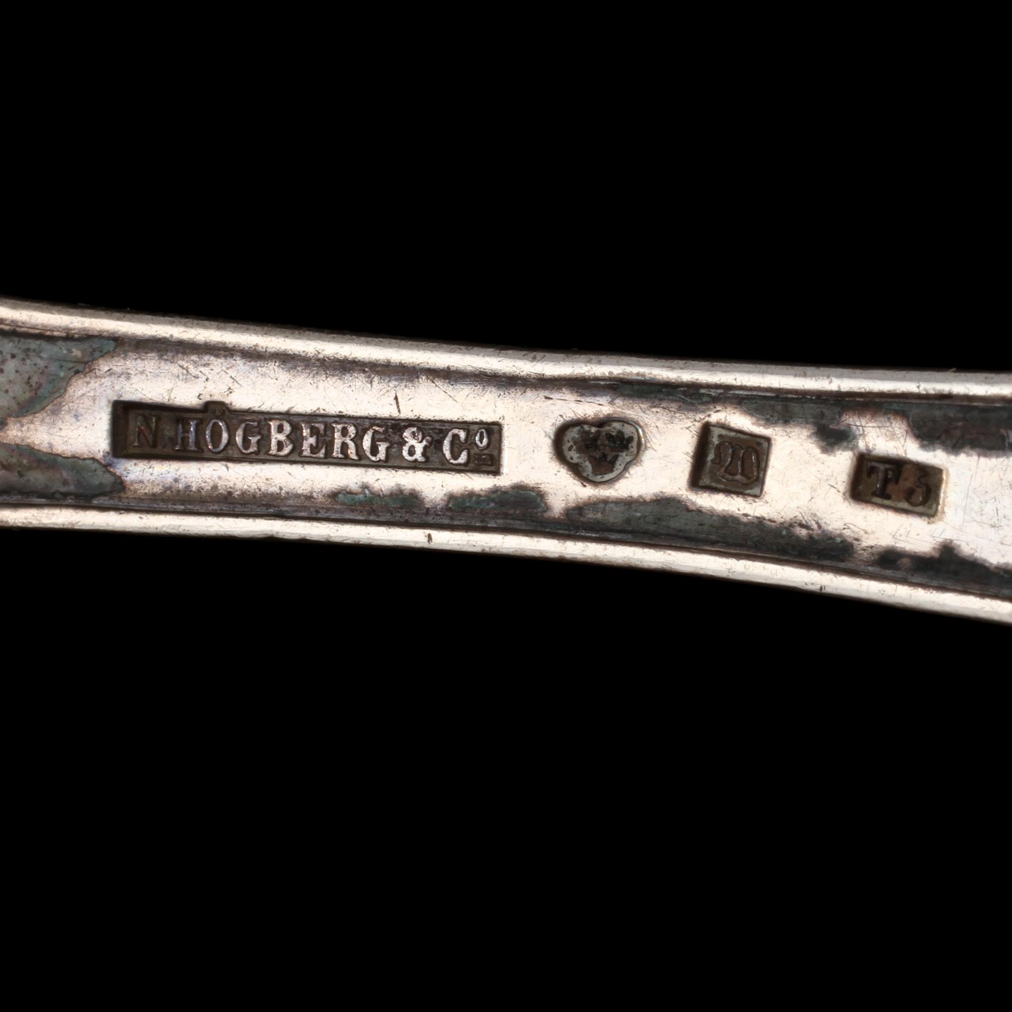 SKEDAR, 7 st, silver, 1800-tal. Vikt 410 g.