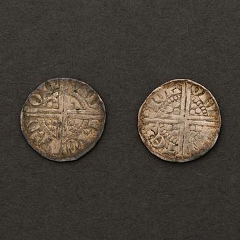 Two 13th Century British silver coins, London & Canterbury.