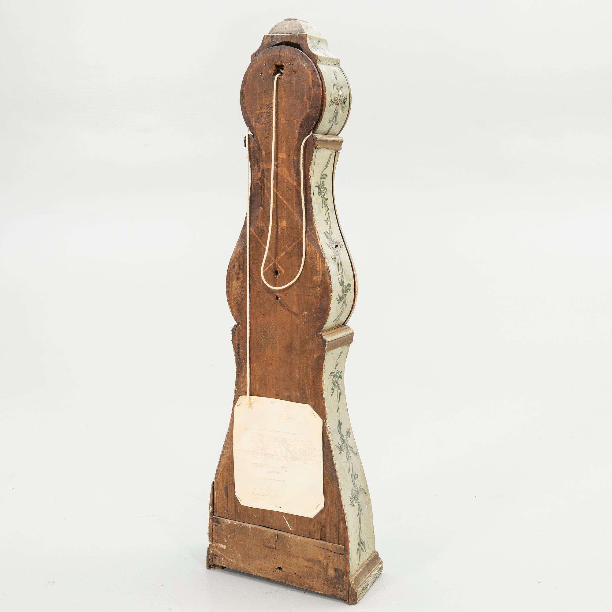 Longcase clock, miniature, folk art, 17th/18th century.