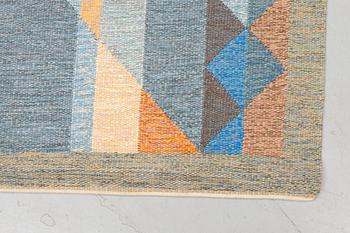 Kerstin Person, a carpet, "Butterfly", flat weave, ca 241,5 x 170,5 cm, signed KP.