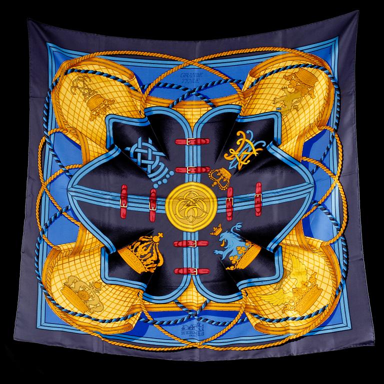 SCARF, siden, "Grande Tenue", design Henri d'Origny, Hermés, 2000-tal.