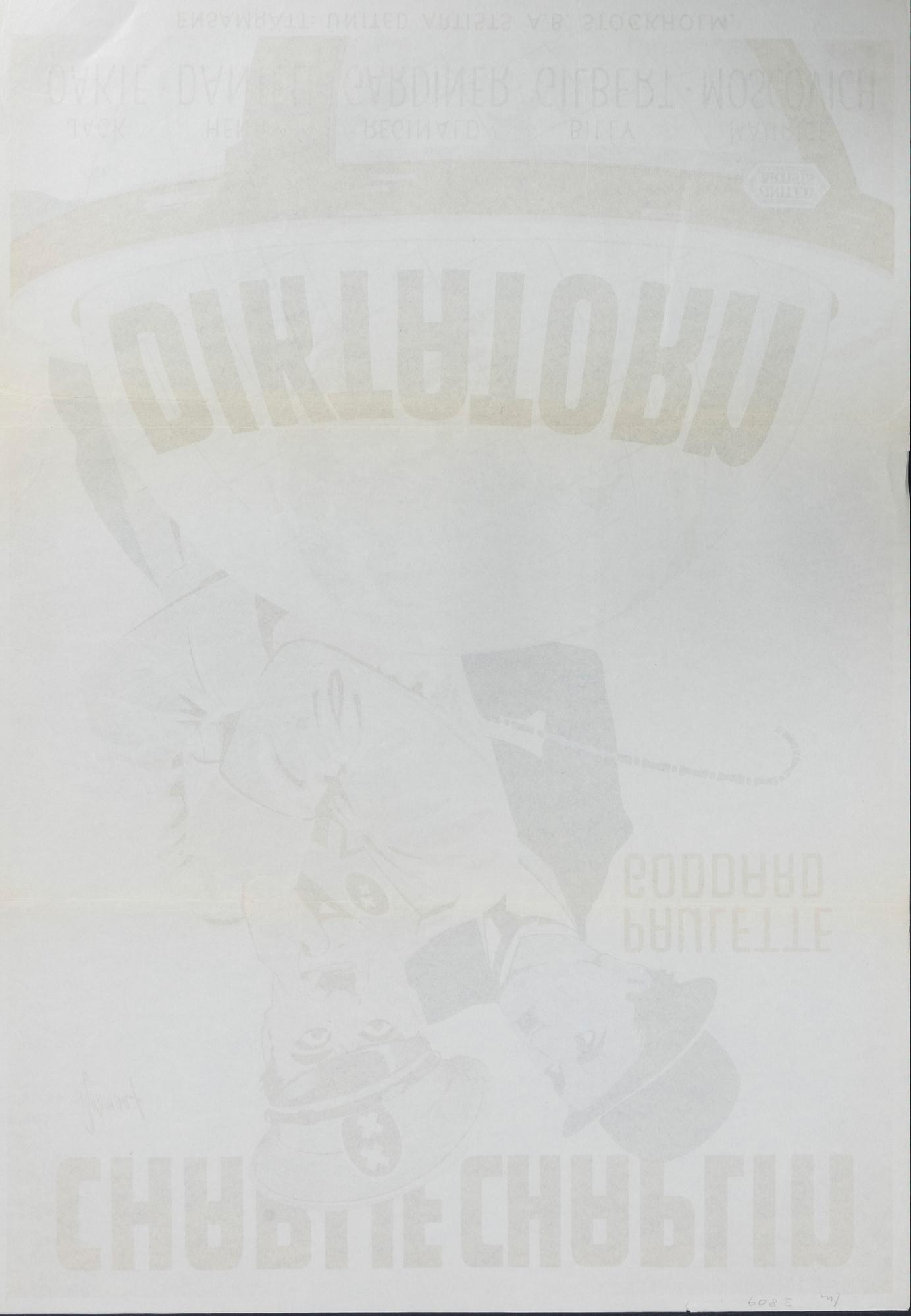 Eric Rohman, a vintage movie poster, 'Diktatorn (The Great Dictator)', 1945.