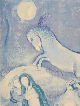 Marc Chagall, "He Went Up to the Couch and Found a Young Lady Asleep..", from: Four Tales from the Arabian Nights.