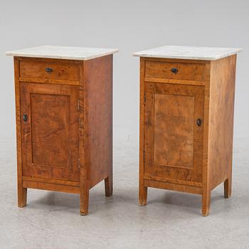 A pair early 20th century bedside tables.