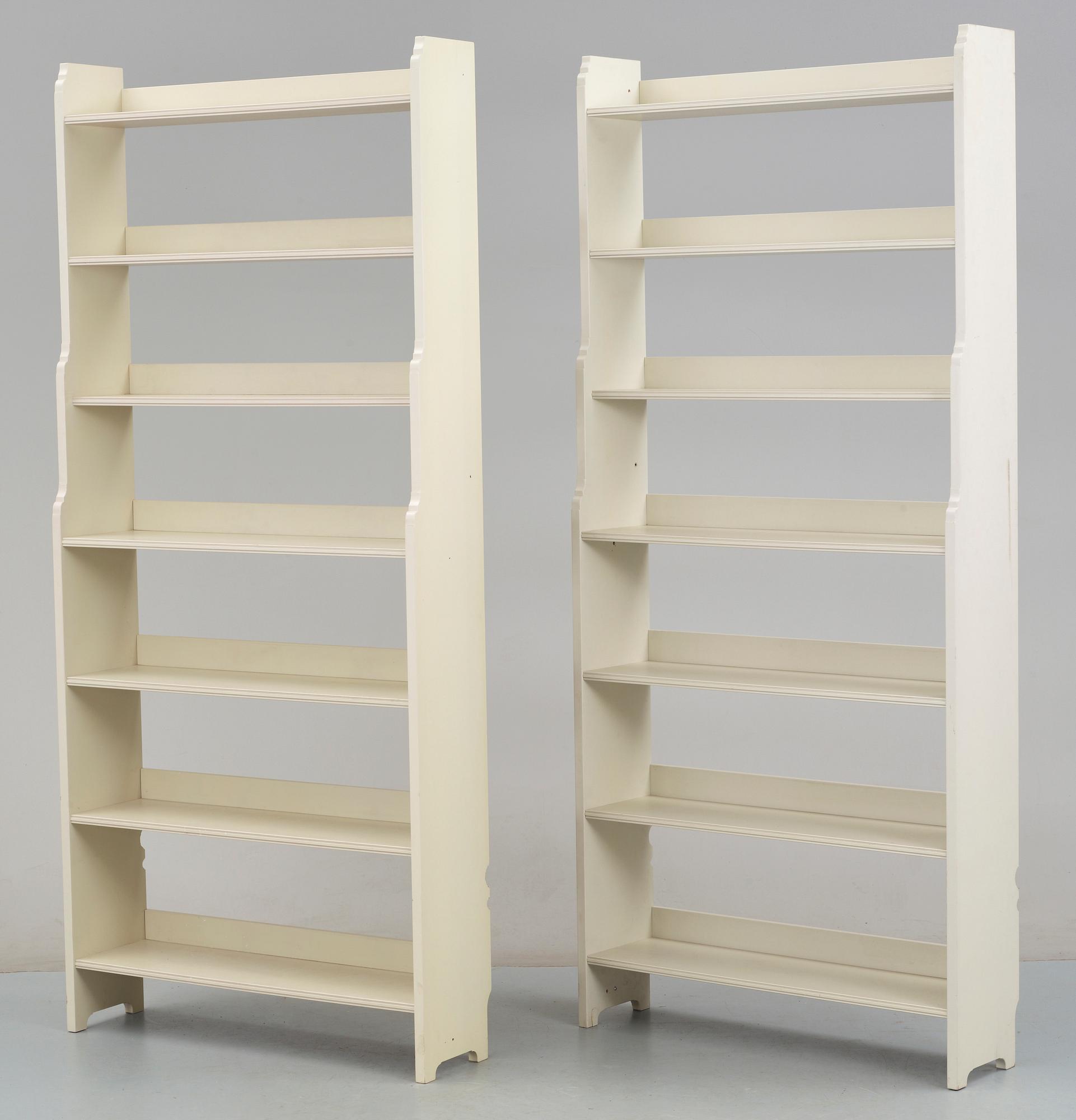 BOKHYLLOR, ett par, "Ekolsund" ur IKEAs 1700-talsserie, 1990-tal.