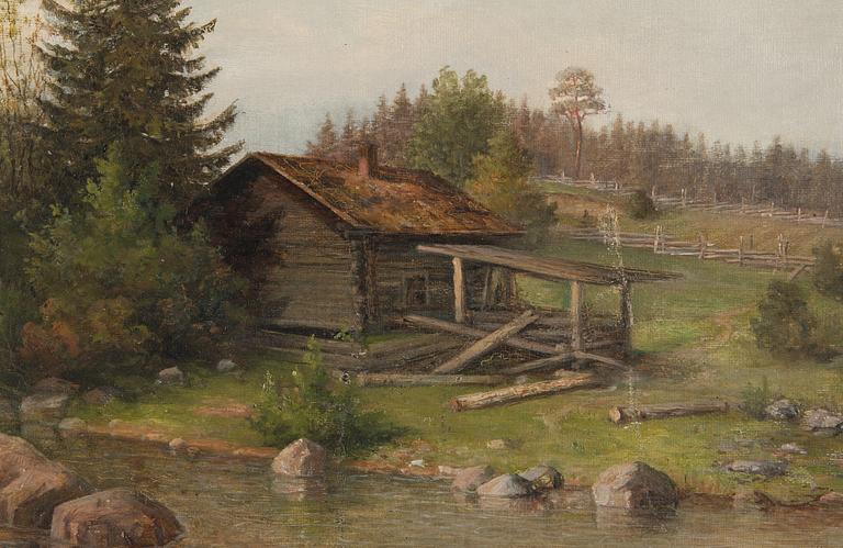 Augusta Soldan, A Cottage by a Beach.