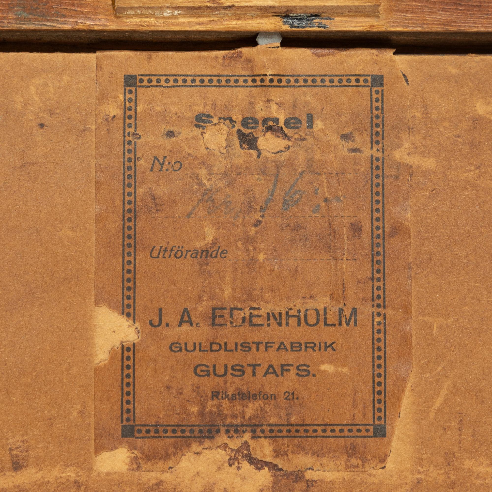 A mirror, JA Edenholm Guldlistfabrik, 1920s/30s.