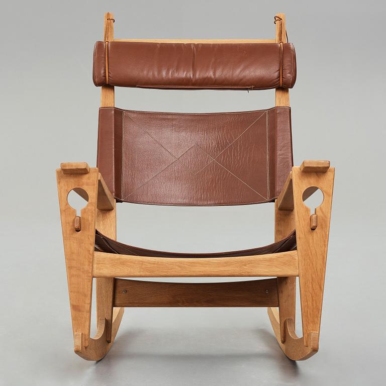 HANS J WEGNER, a rocking chair, model "GE673" "The Keyhole", Denmark 1970's.