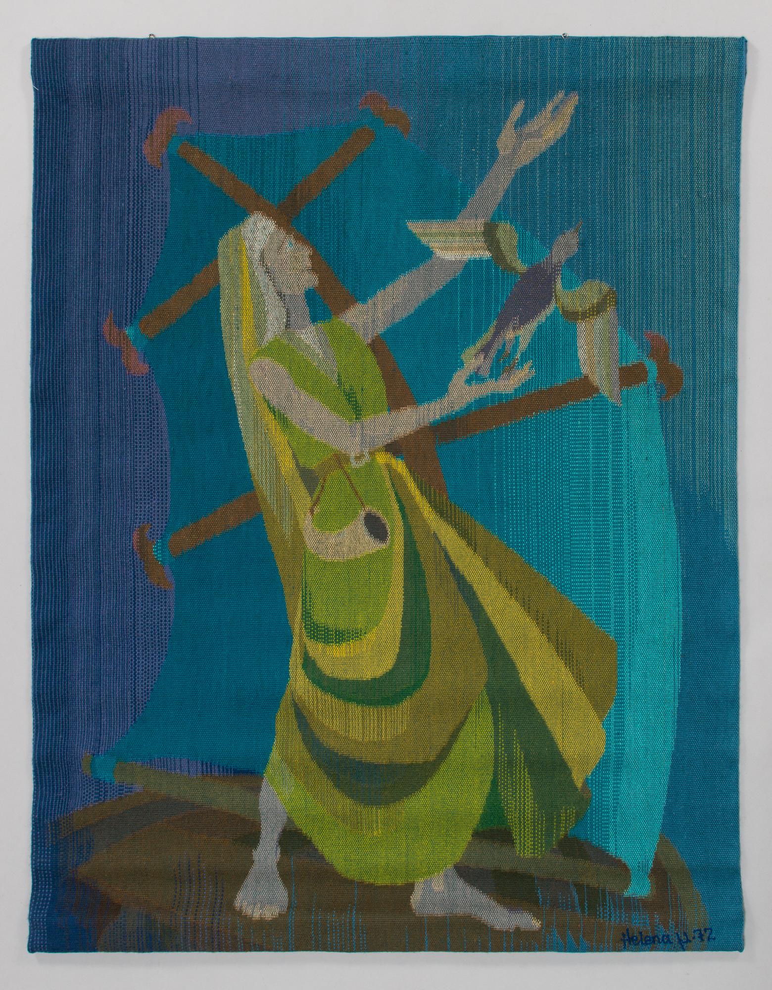 Helena My, a tapestry signed Helena µ-72.