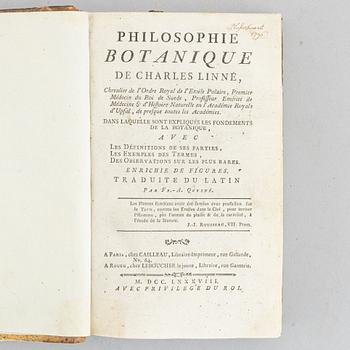 First French edition of Philosophia botanica.
