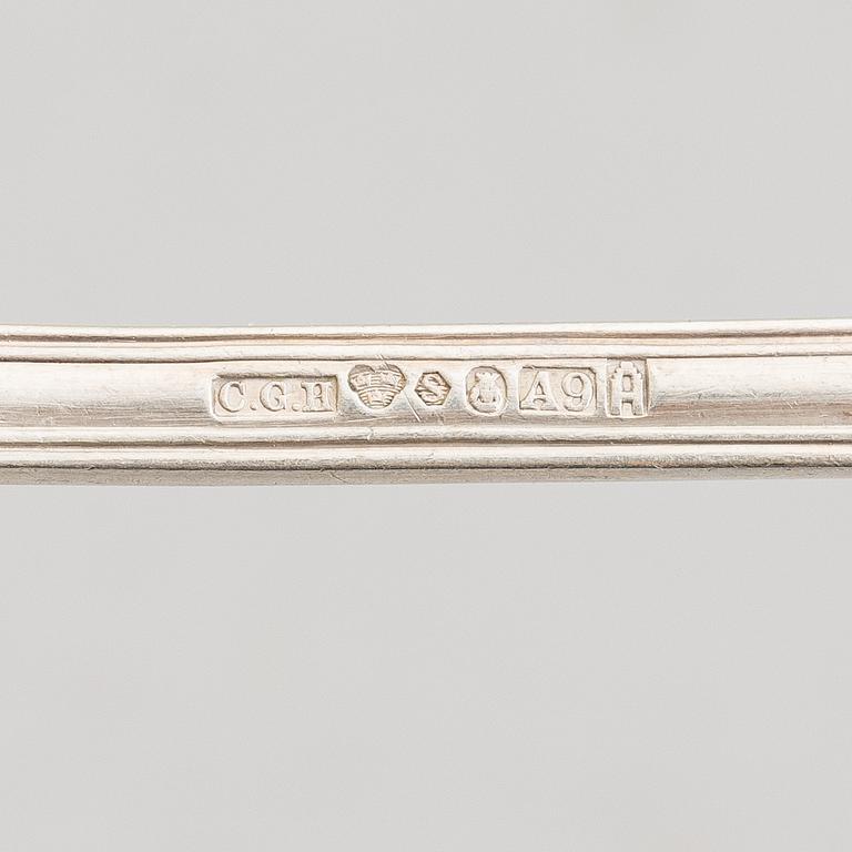 A Silver Cutlery, model "Olga", some GAB, Stockholm 1960 (99 pieces).
